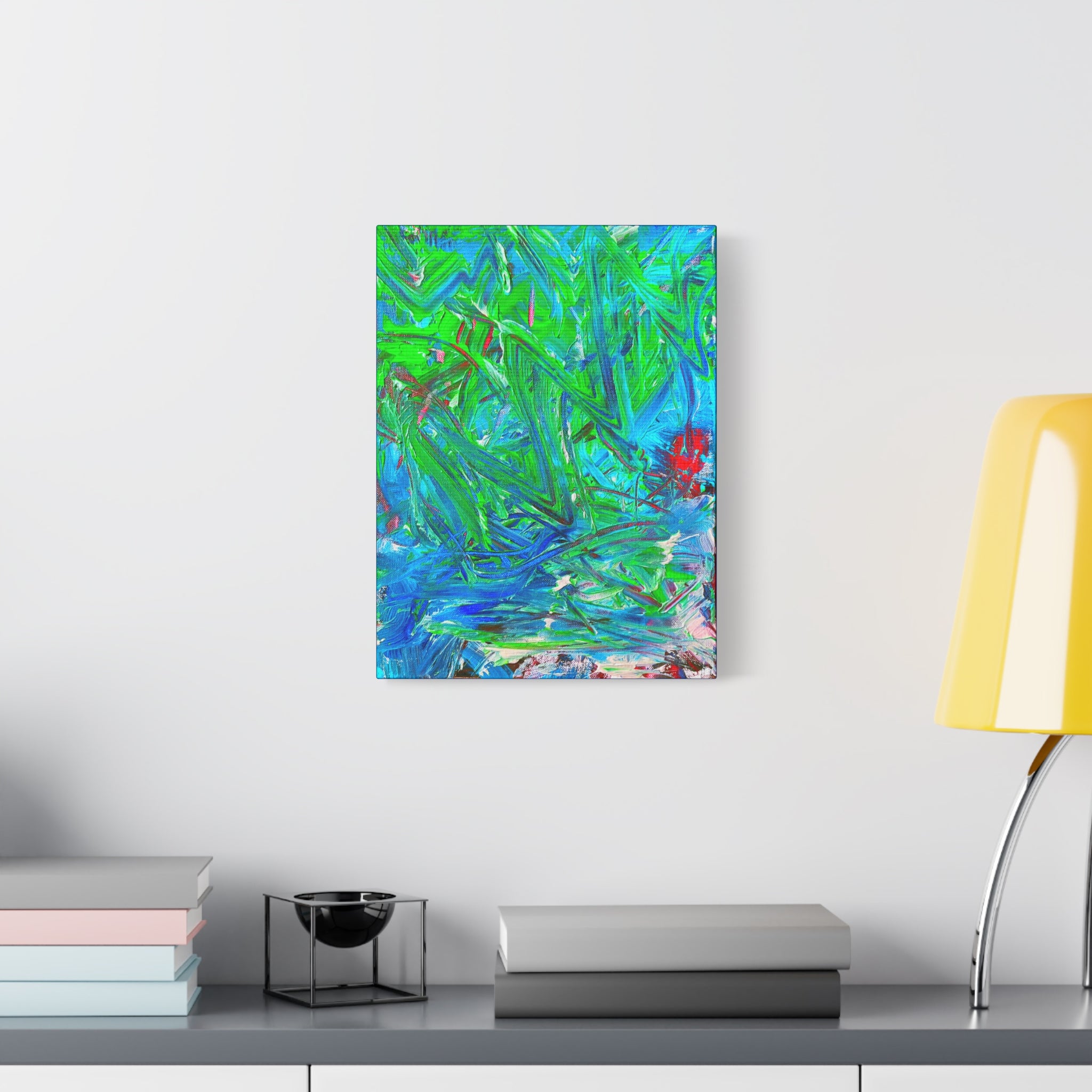 Abstract Tropical Vibes Matte Canvas Print — Stretched 1.25"