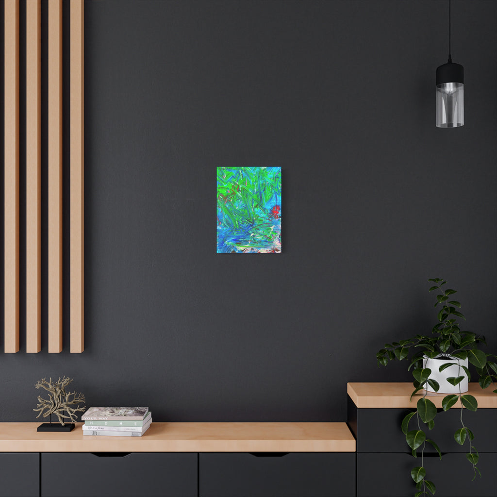 Abstract Tropical Vibes Matte Canvas Print — Stretched 1.25"