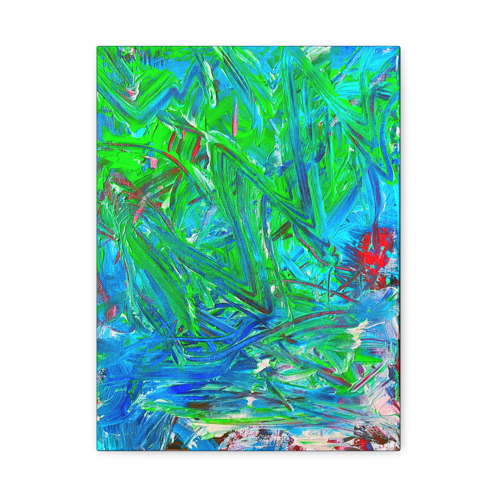 Abstract Tropical Vibes Matte Canvas Print — Stretched 1.25"