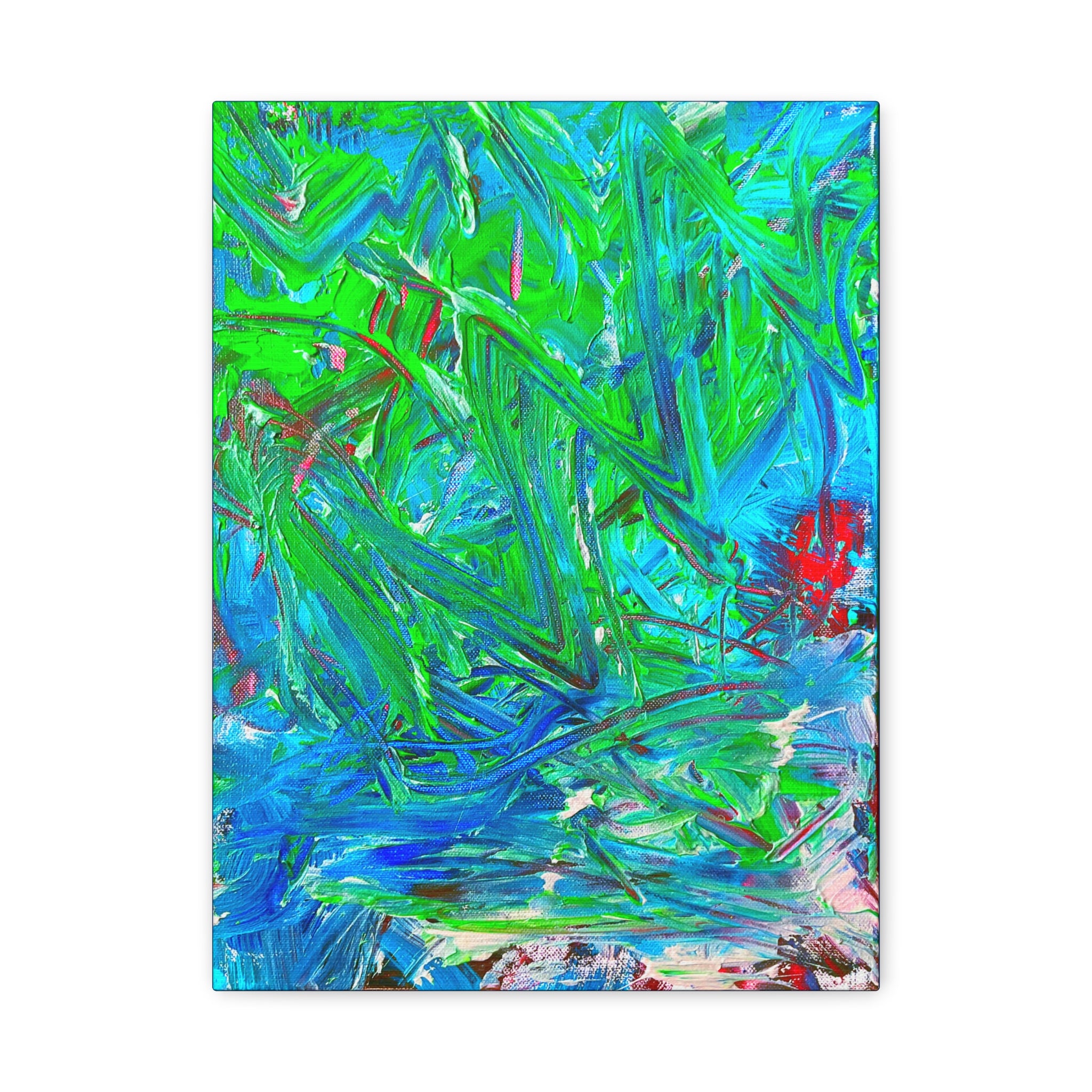 Abstract Tropical Vibes Matte Canvas Print — Stretched 1.25"