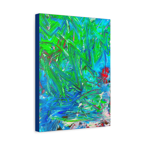 Abstract Tropical Vibes Matte Canvas Print — Stretched 1.25"