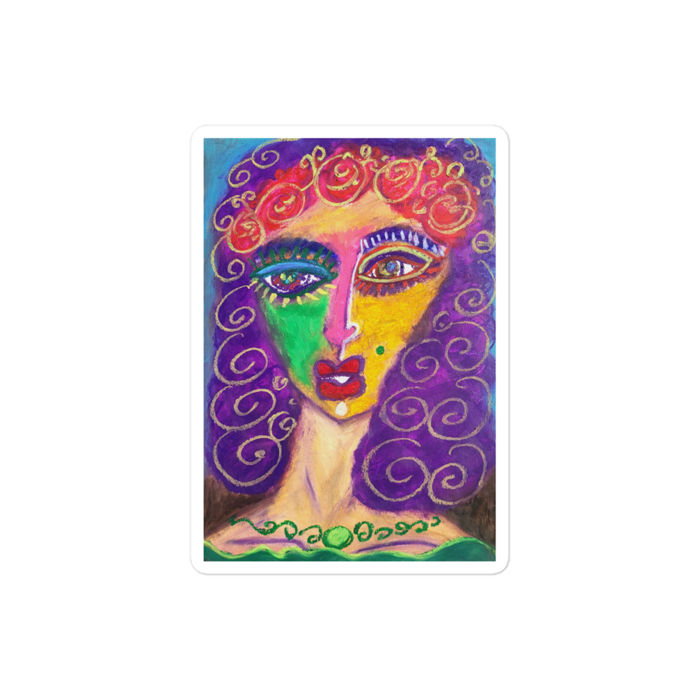 'Radiant Soul ' Original Channeled Art Oil Pastel sticker
