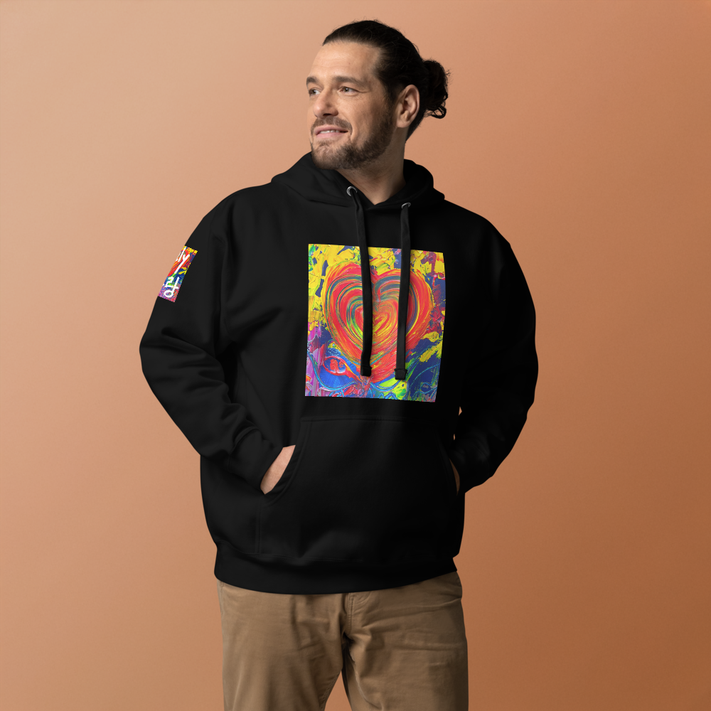Only Love, Only 사랑 : Unisex Hoodie(Channeled abstract art)