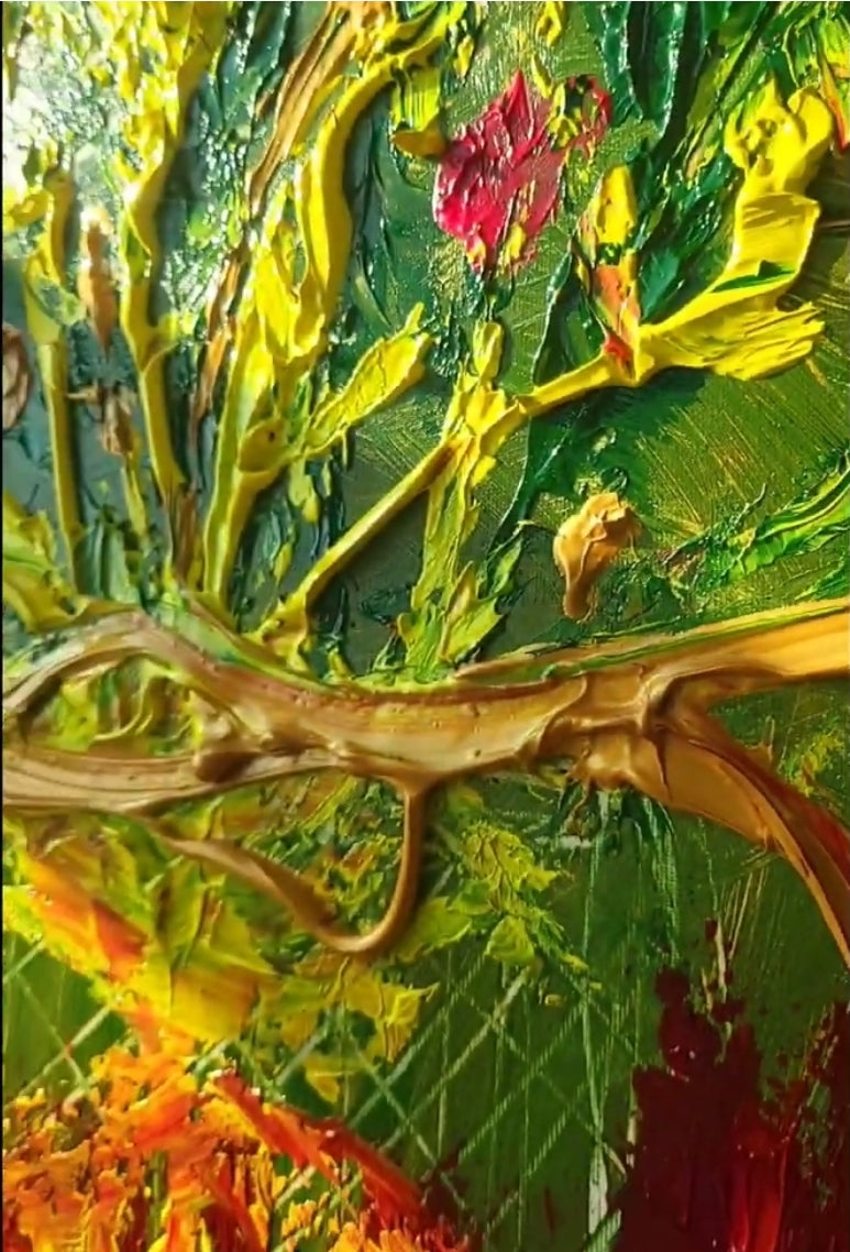 Golden rose Vase