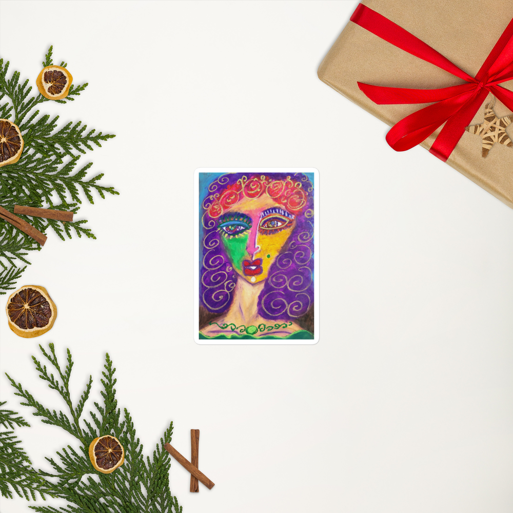 'Radiant Soul ' Original Channeled Art Oil Pastel sticker