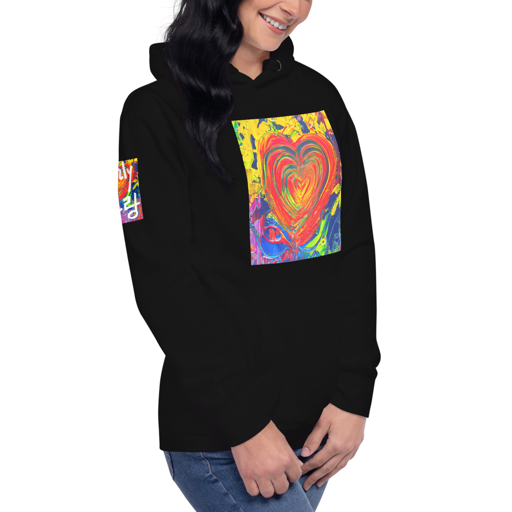 Only Love, Only 사랑 : Unisex Hoodie(Channeled abstract art)