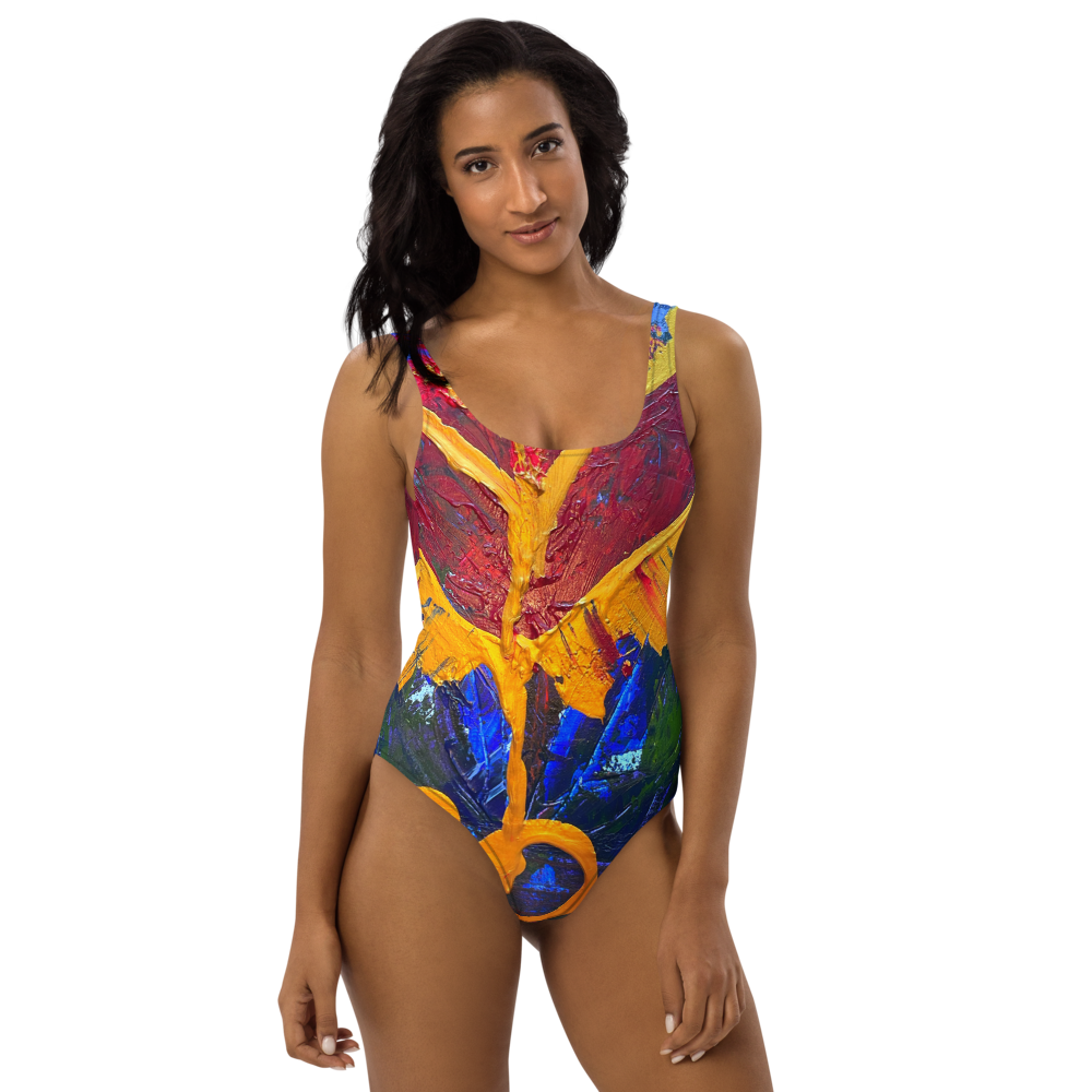 Radiant Abundance: One-Piece Swimsuit