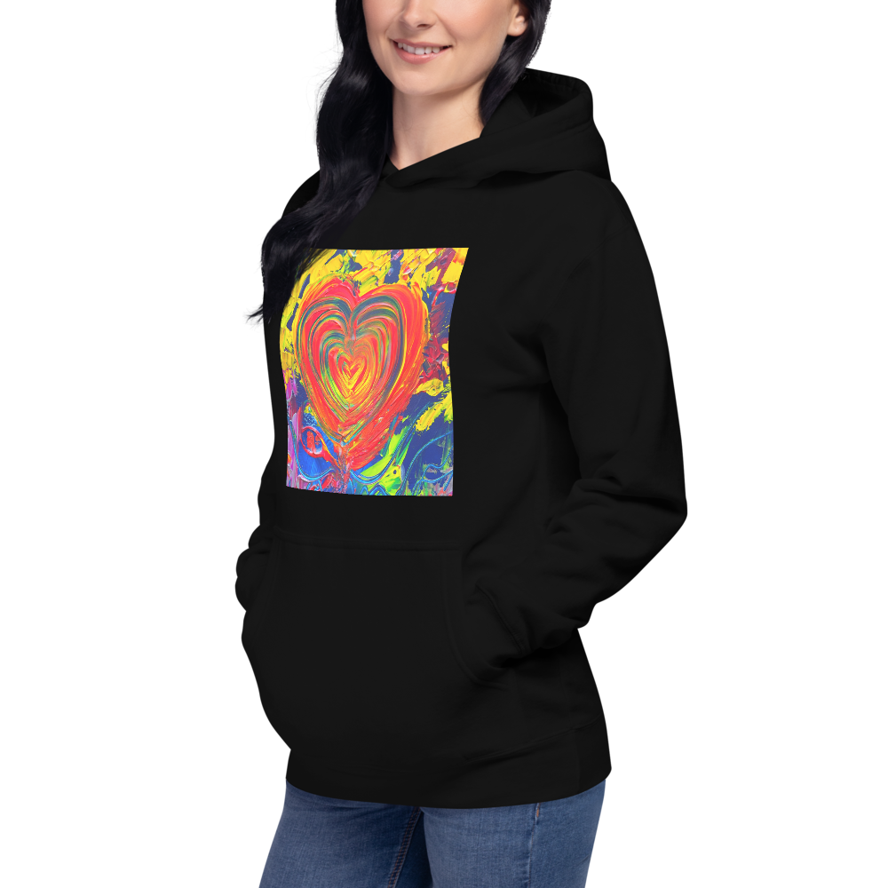 Only Love, Only 사랑 : Unisex Hoodie(Channeled abstract art)