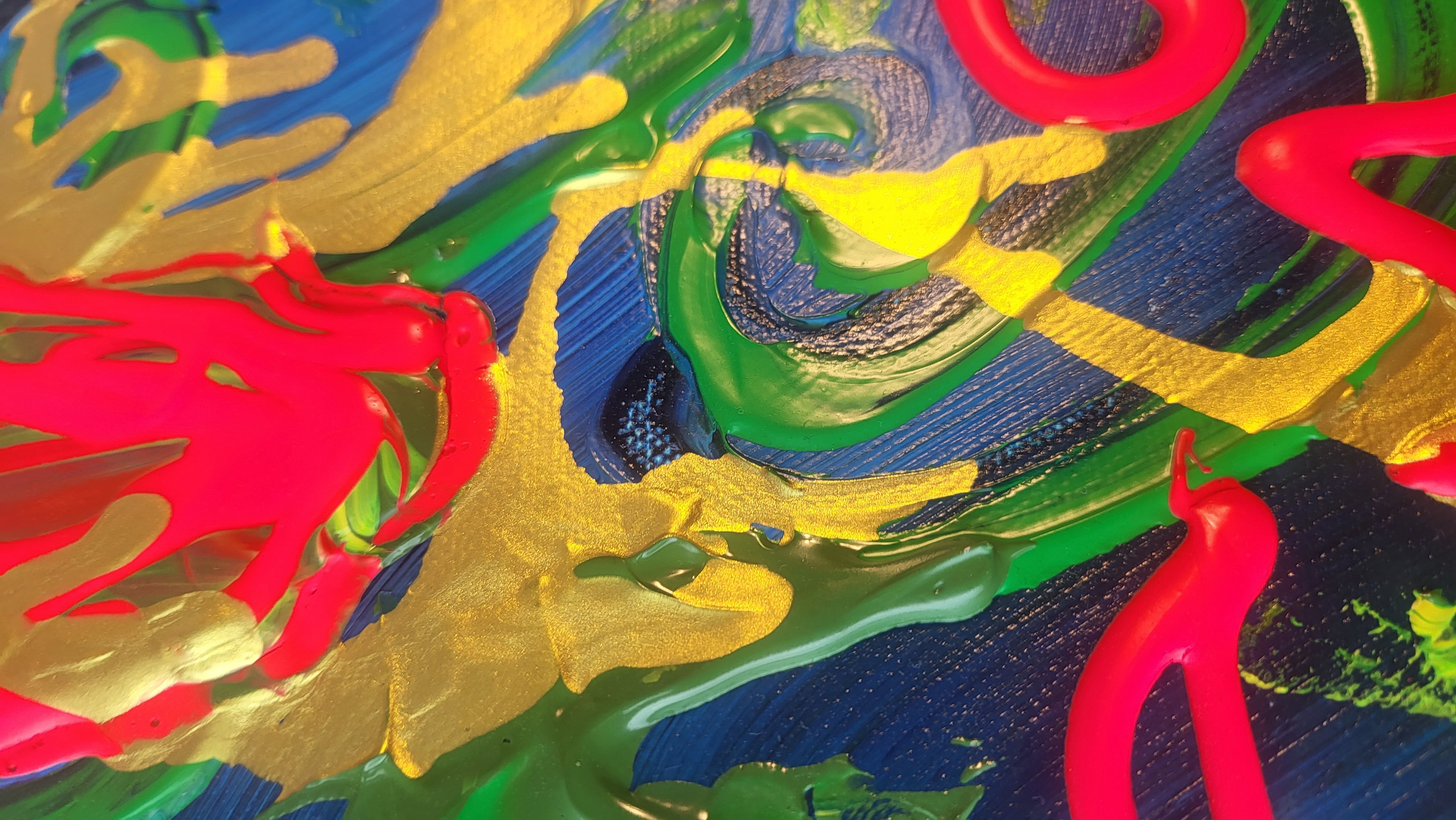 The Sacred  Flow: Vibrant Pulse of Gold
