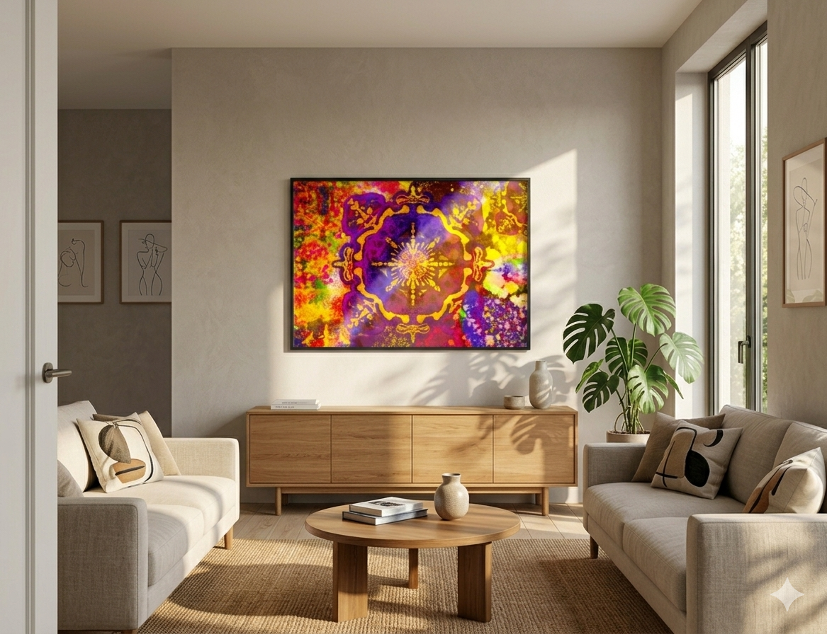 Ethereal Radiance | Premium A2 Abstract Mandala Poster