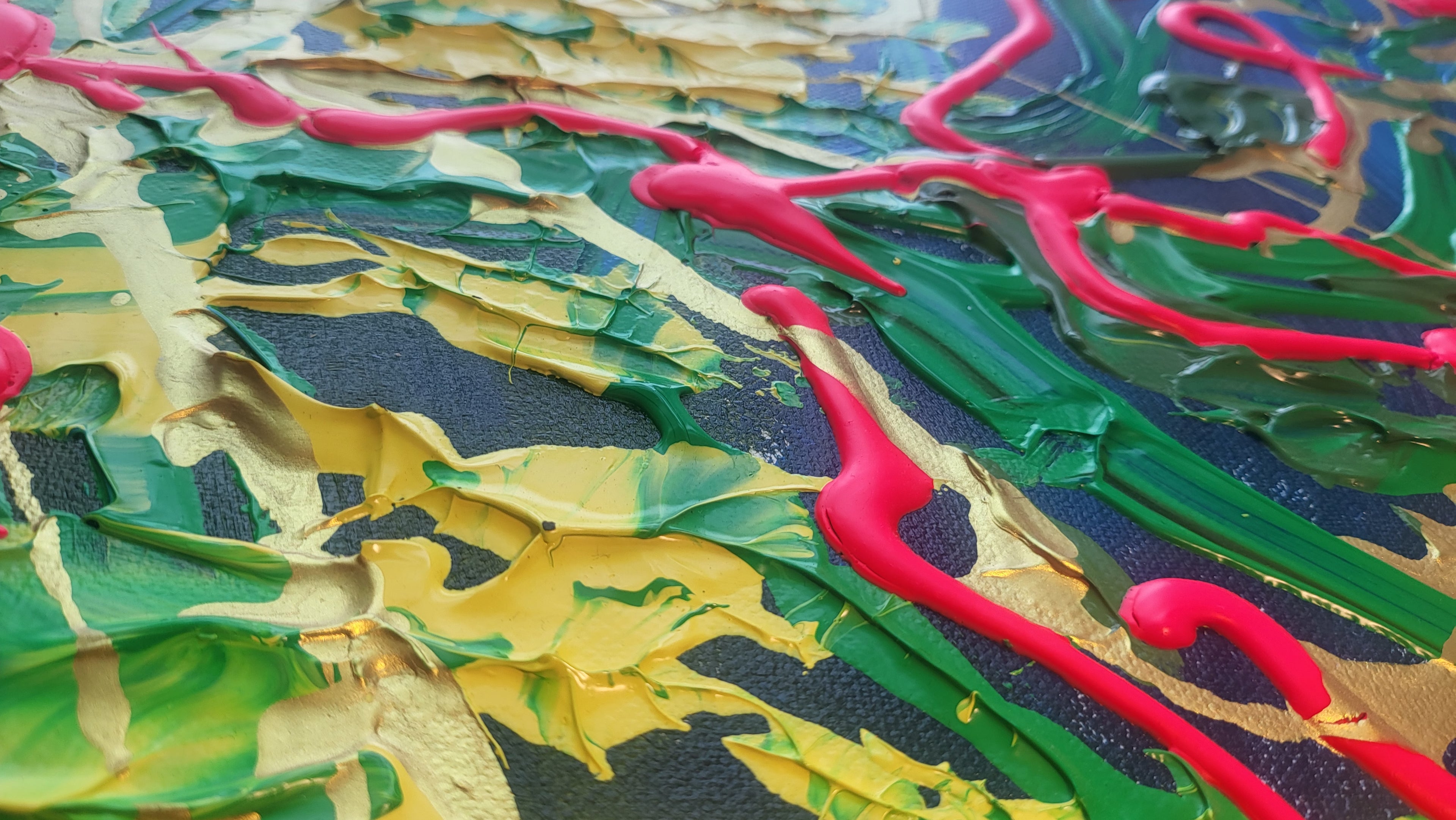 The Sacred  Flow: Vibrant Pulse of Gold