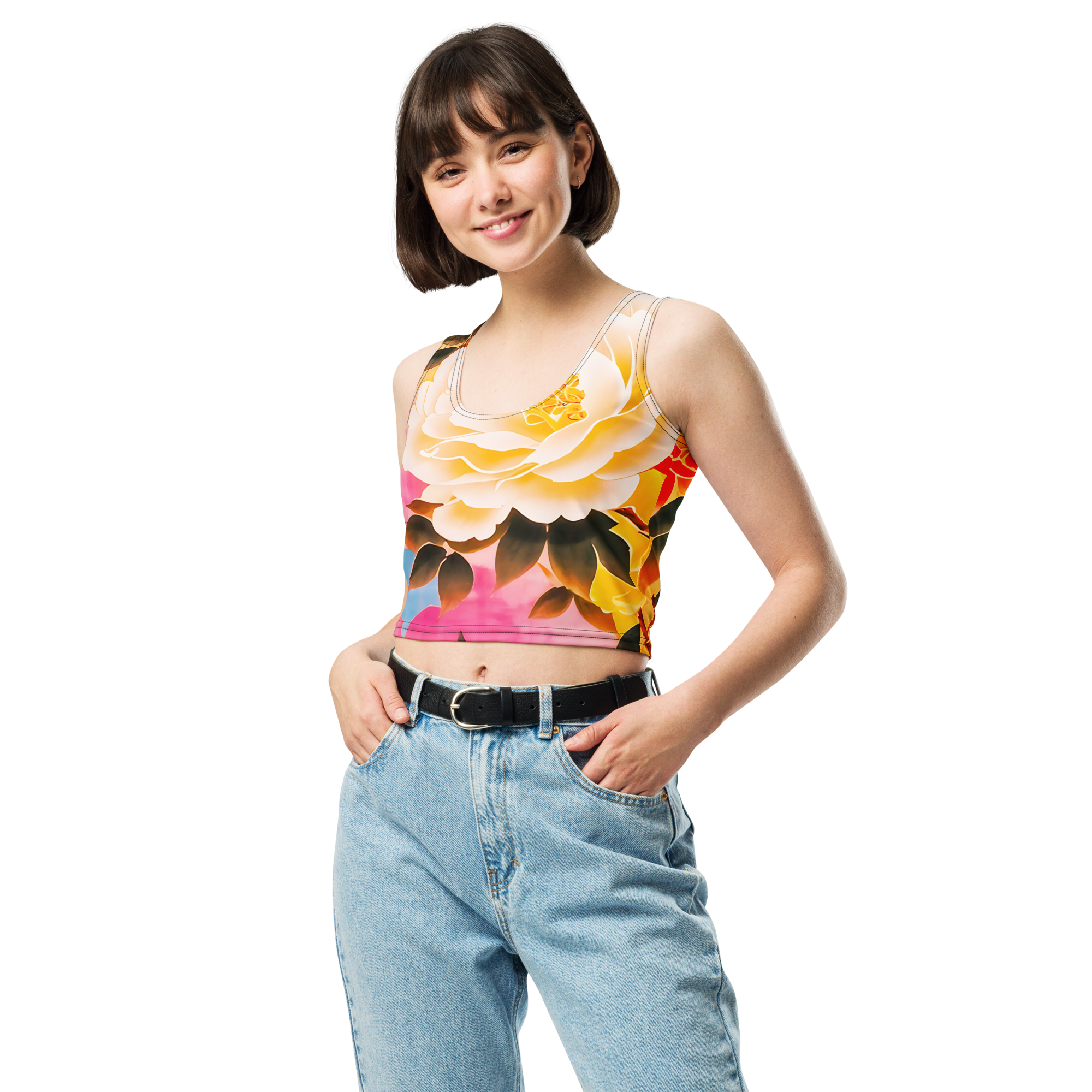 Dual  Art  Crop Top