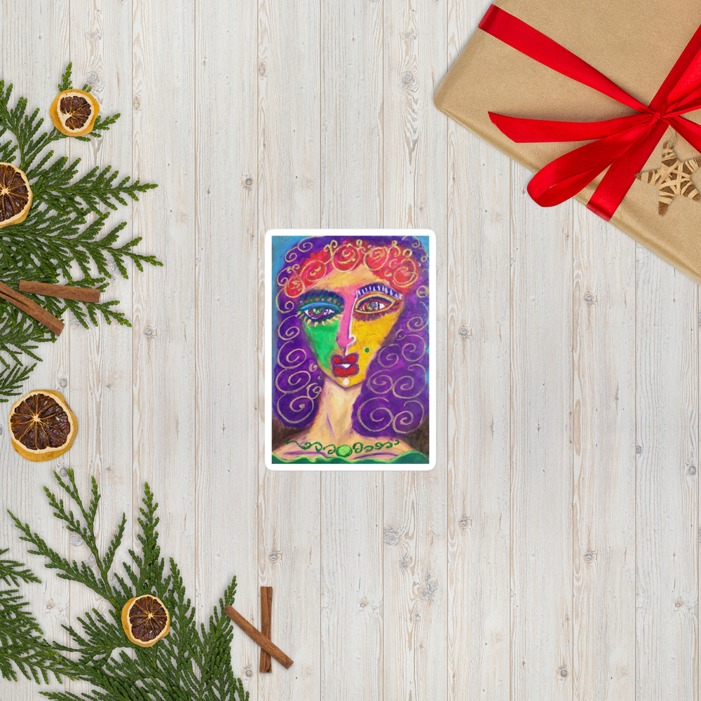 'Radiant Soul ' Original Channeled Art Oil Pastel sticker