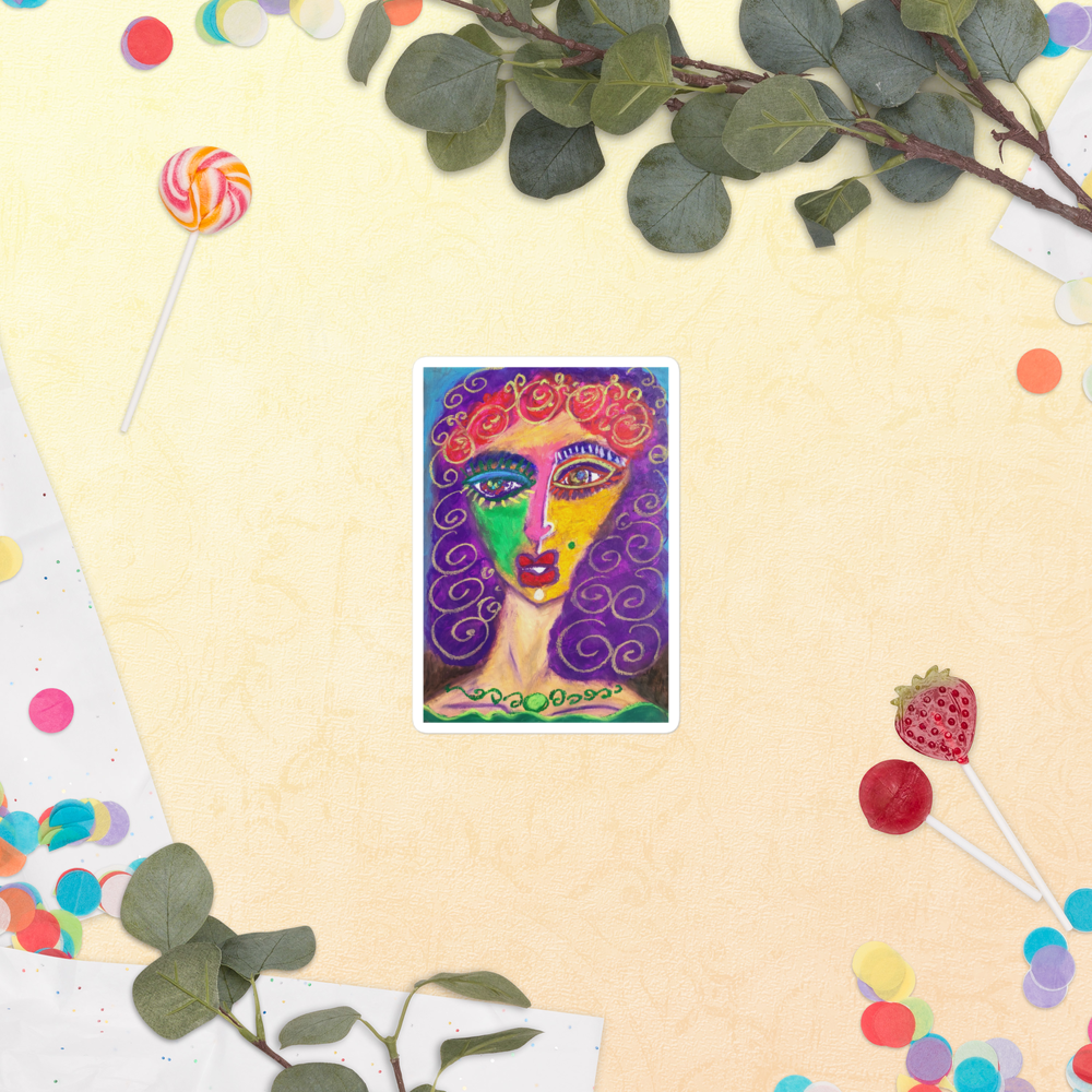 'Radiant Soul ' Original Channeled Art Oil Pastel sticker