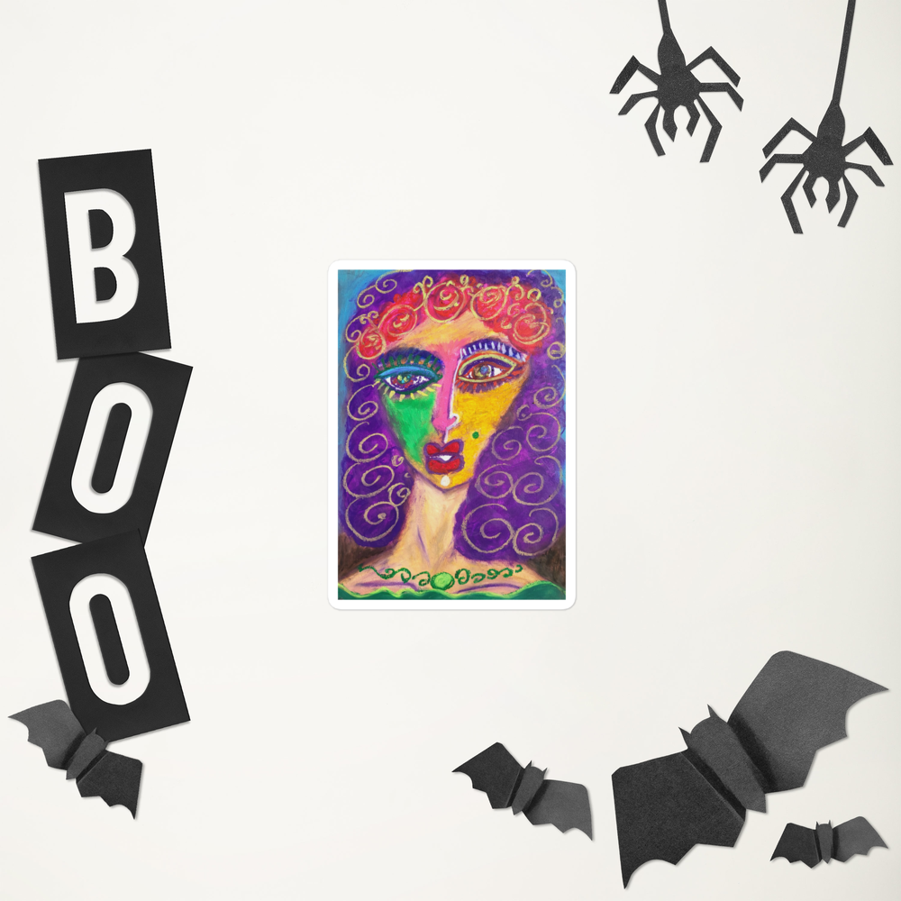 'Radiant Soul ' Original Channeled Art Oil Pastel sticker