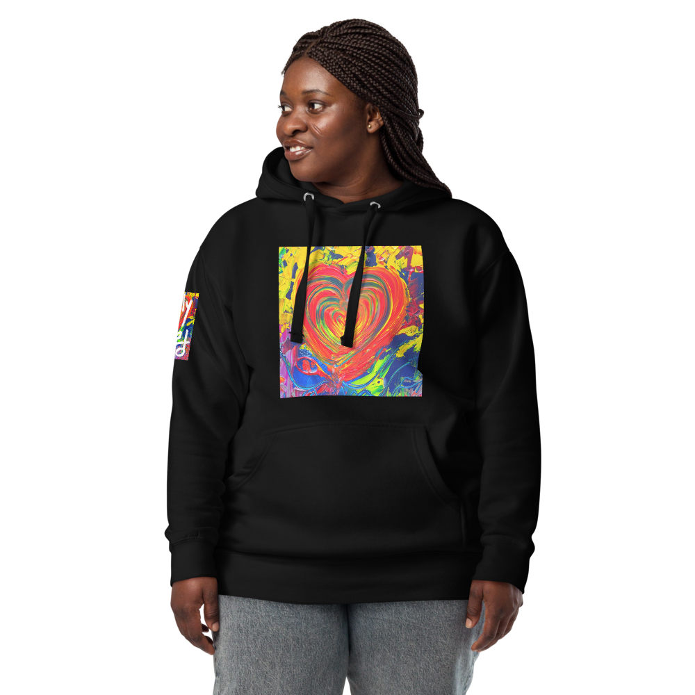 Only Love, Only 사랑 : Unisex Hoodie(Channeled abstract art)
