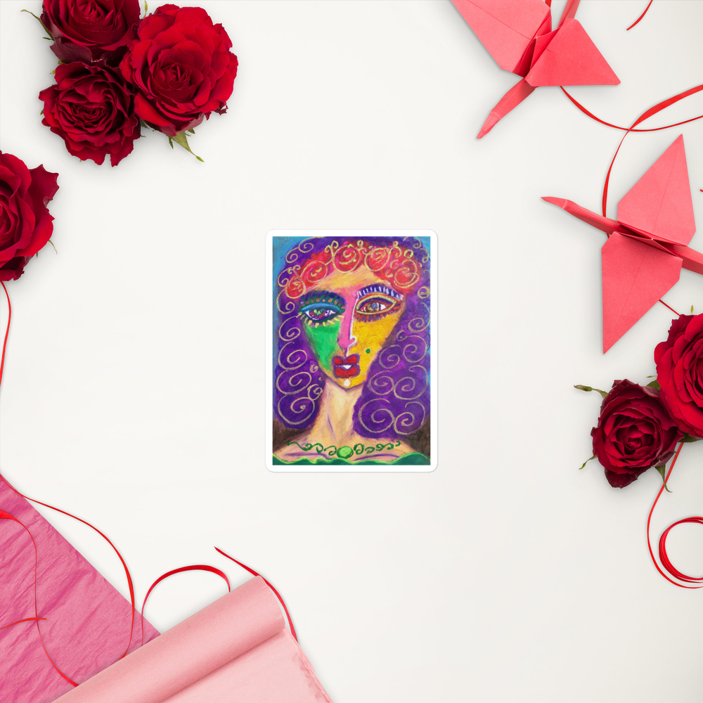 'Radiant Soul ' Original Channeled Art Oil Pastel sticker