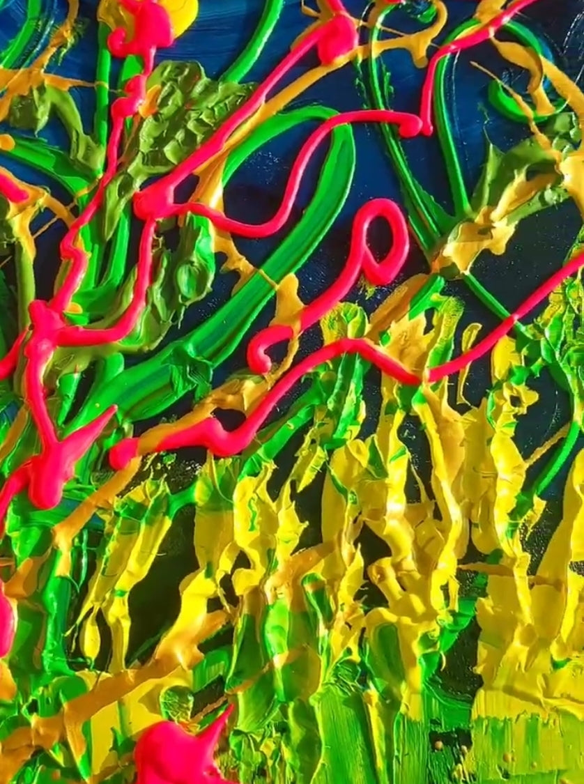The Sacred  Flow: Vibrant Pulse of Gold