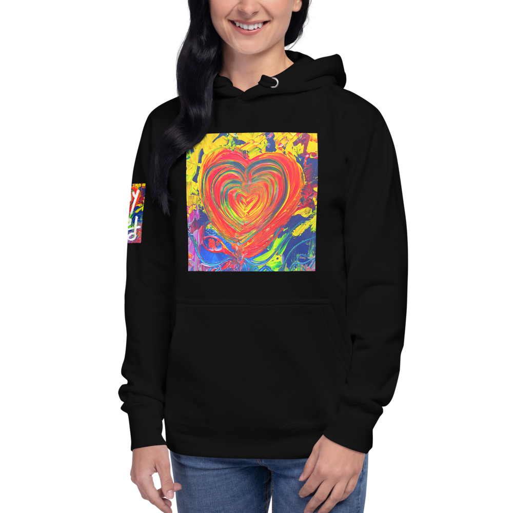 Only Love, Only 사랑 : Unisex Hoodie(Channeled abstract art)