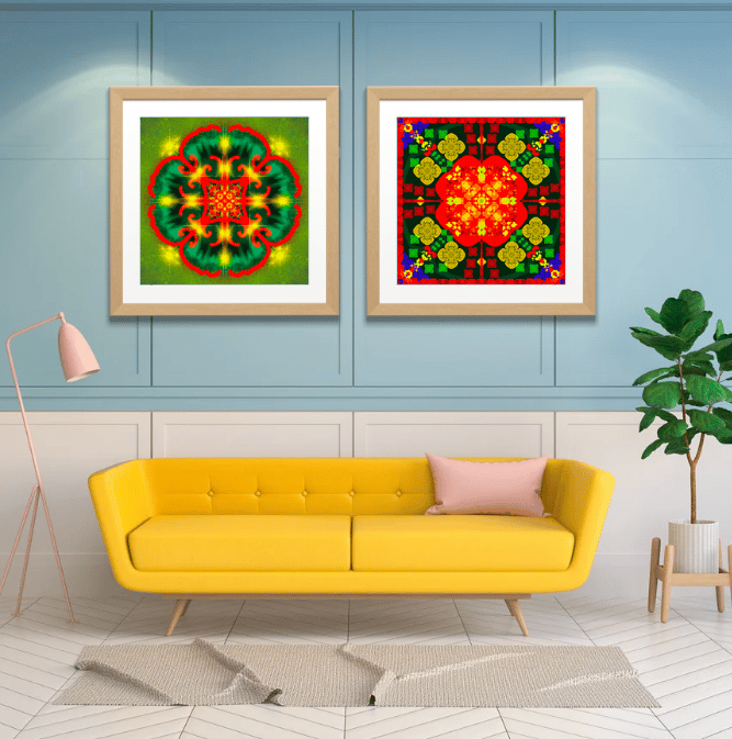 **Sacred Portal 9** – Vibrant Mandala Digital Art Print | Ultra HD 9000x9000px Instant Download