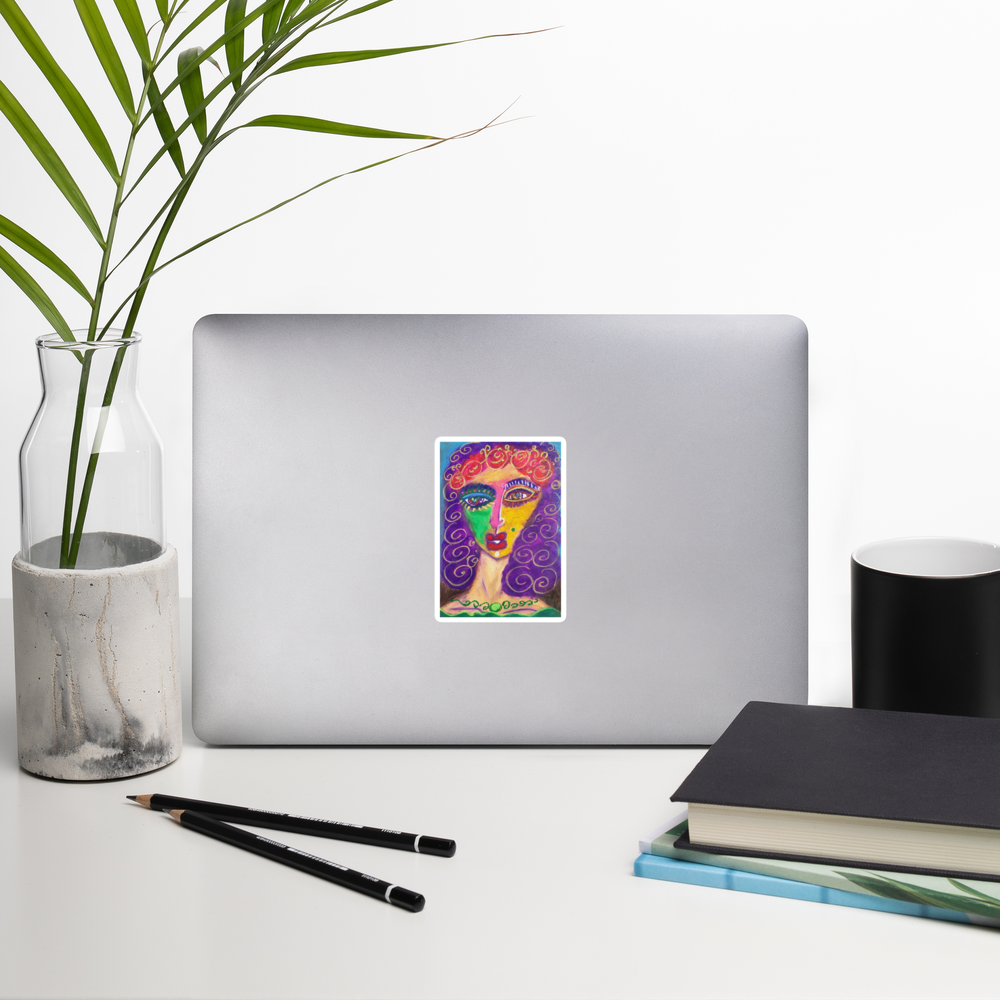 'Radiant Soul ' Original Channeled Art Oil Pastel sticker