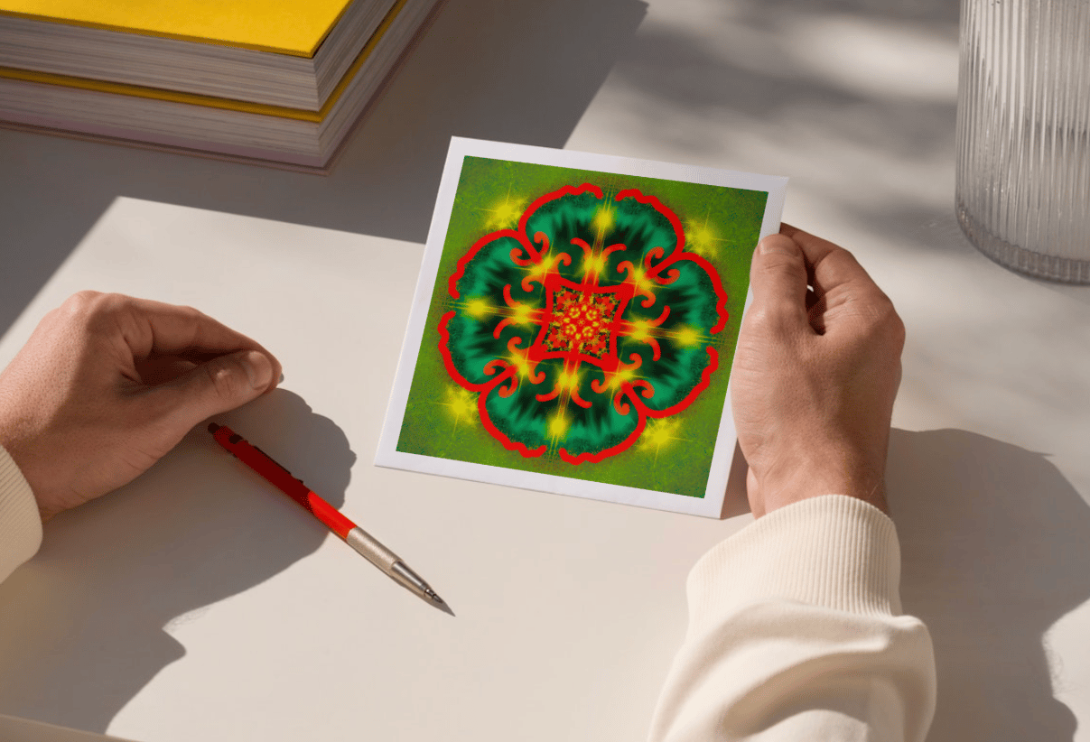 **Sacred Portal 9** – Vibrant Mandala Digital Art Print | Ultra HD 9000x9000px Instant Download