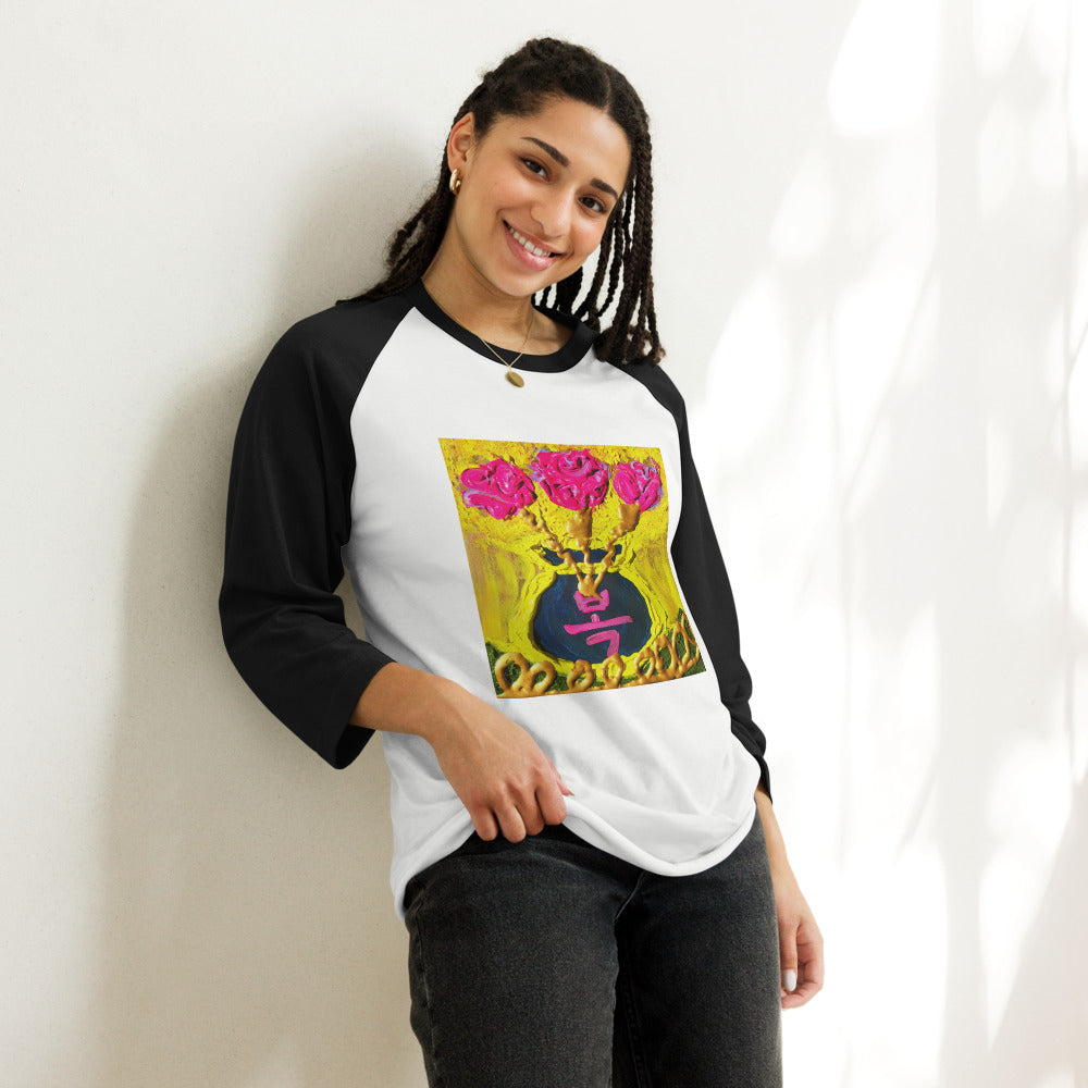 3/4 sleeve raglan shirt