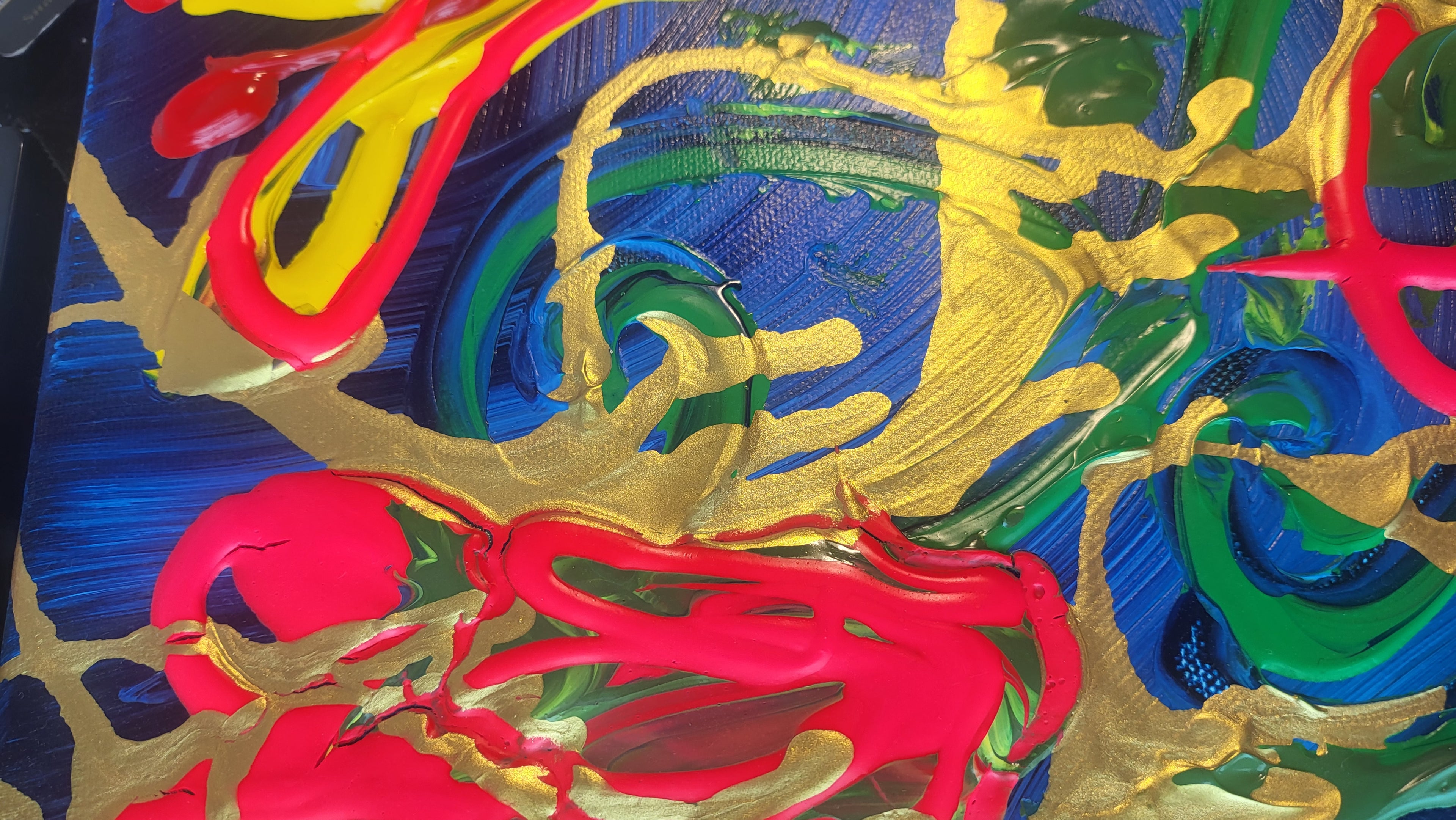 The Sacred  Flow: Vibrant Pulse of Gold