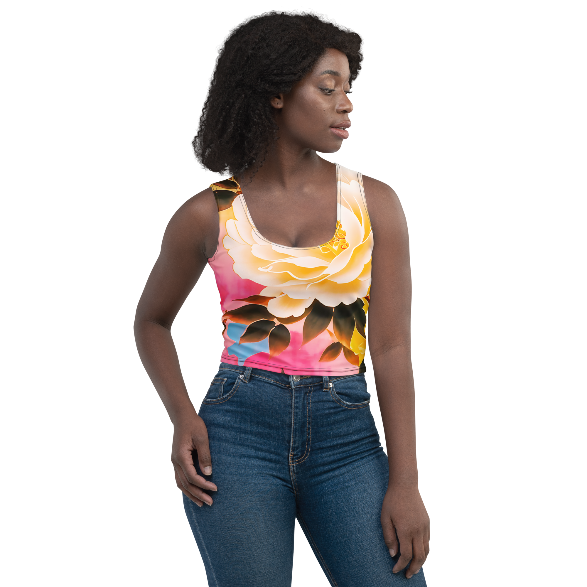 Dual  Art  Crop Top