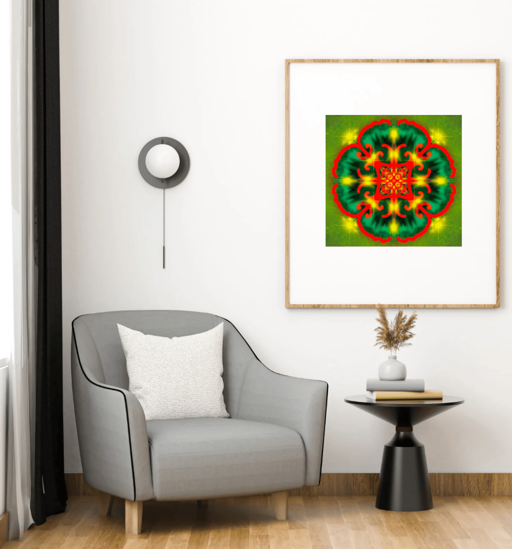 **Sacred Portal 9** – Vibrant Mandala Digital Art Print | Ultra HD 9000x9000px Instant Download