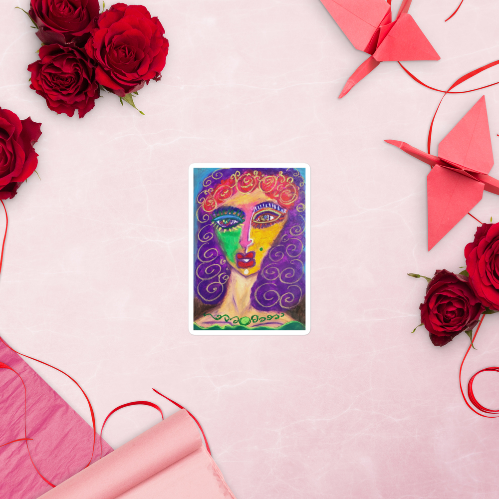 'Radiant Soul ' Original Channeled Art Oil Pastel sticker