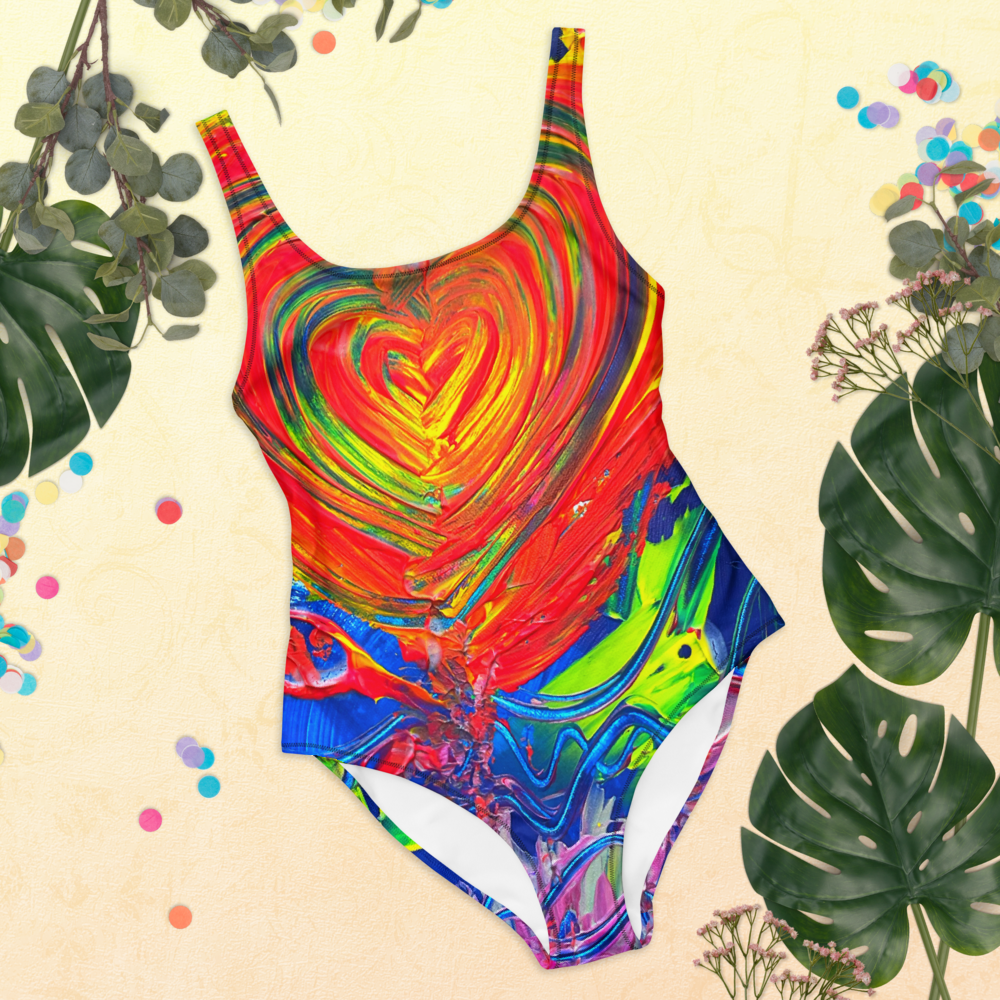 Only Love heals: artwork One-Piece Swimsuit