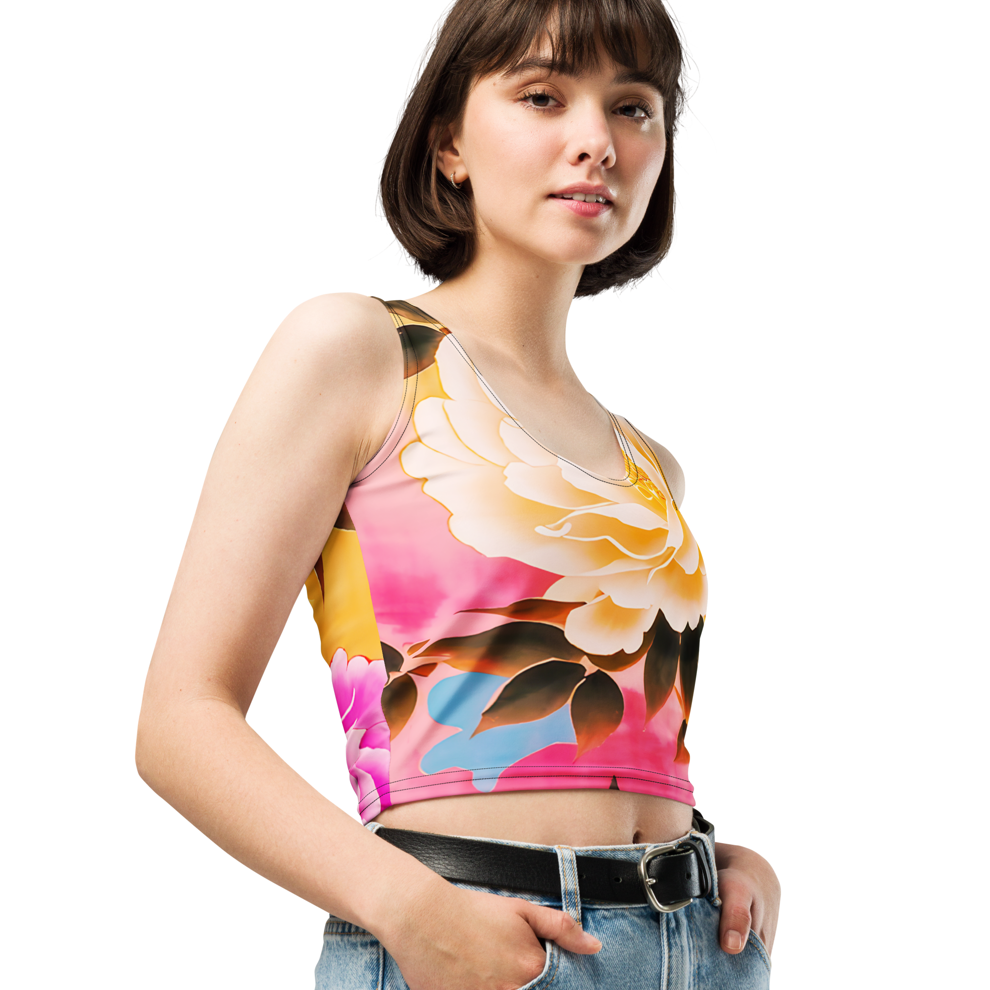 Dual  Art  Crop Top
