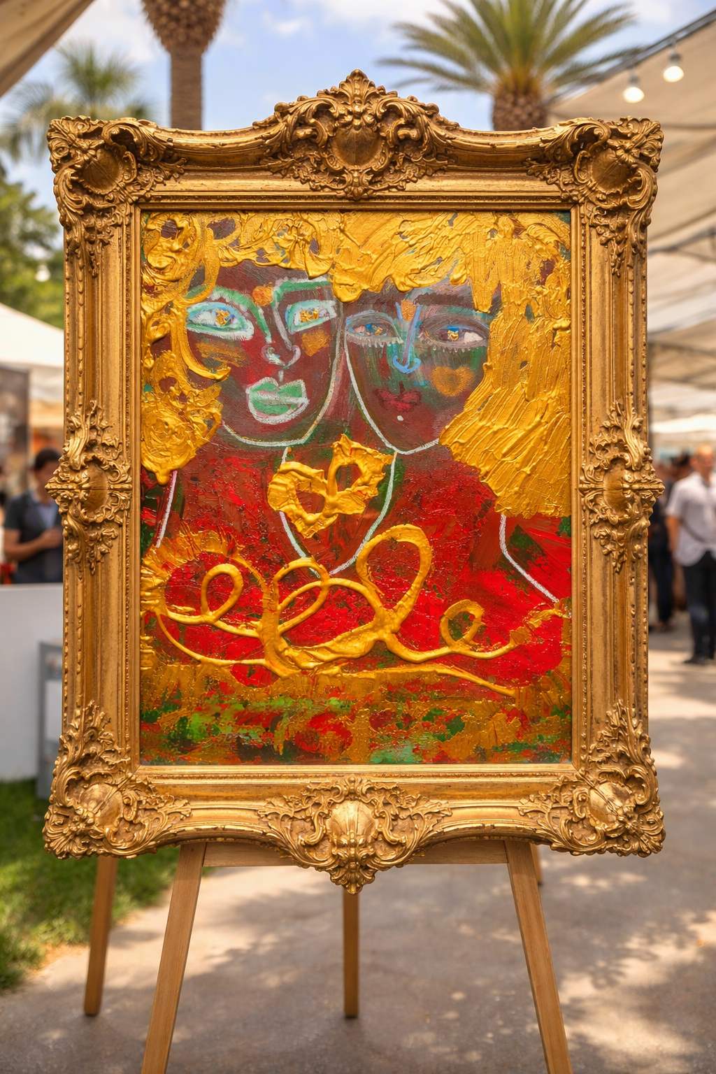 Twinflames  : The Golden Resonance (Channeled original painting)