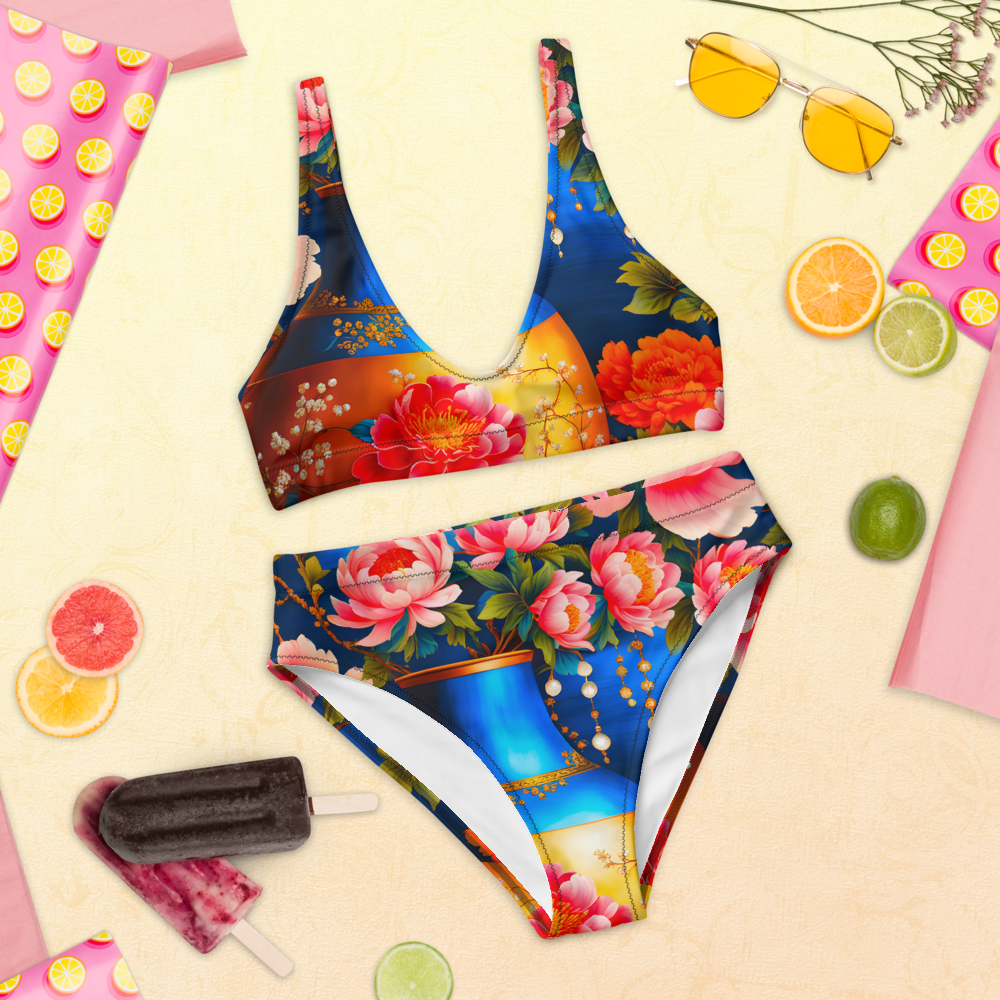 Recycled high-waisted bikini