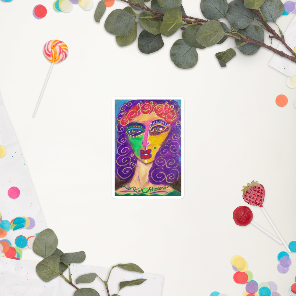'Radiant Soul ' Original Channeled Art Oil Pastel sticker
