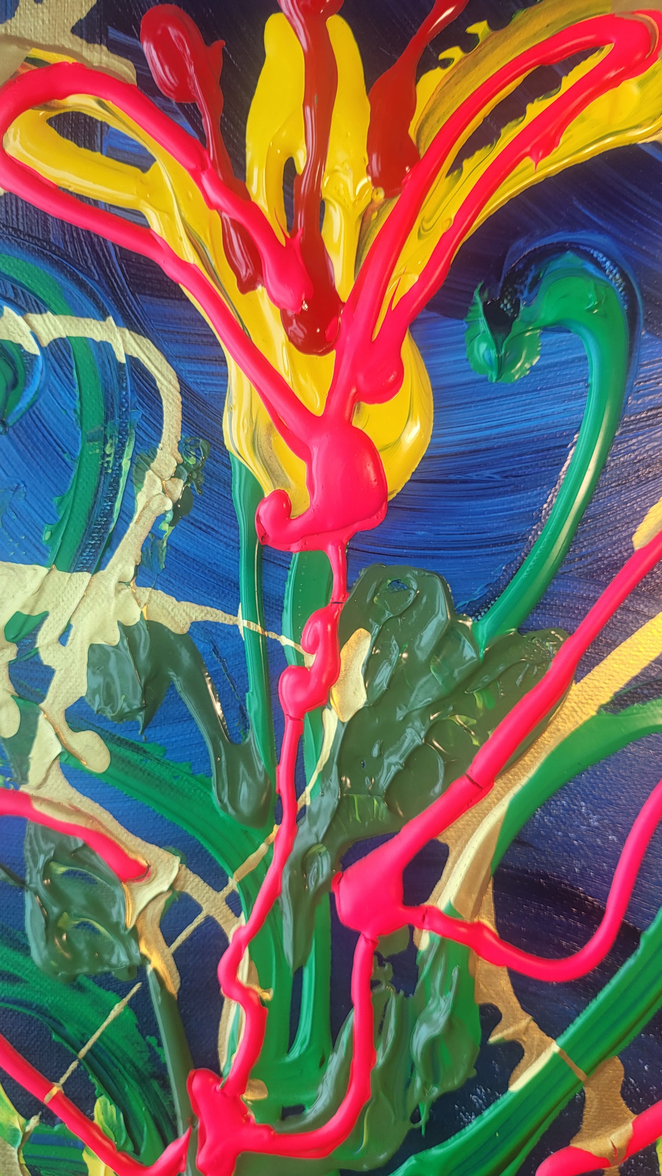 The Sacred  Flow: Vibrant Pulse of Gold