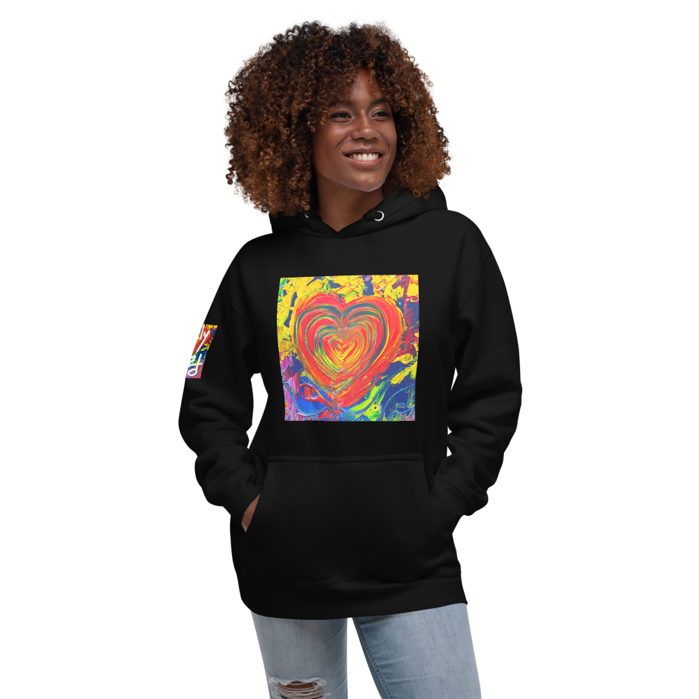 Only Love, Only 사랑 : Unisex Hoodie(Channeled abstract art)