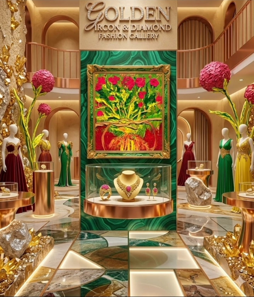 Golden rose Vase