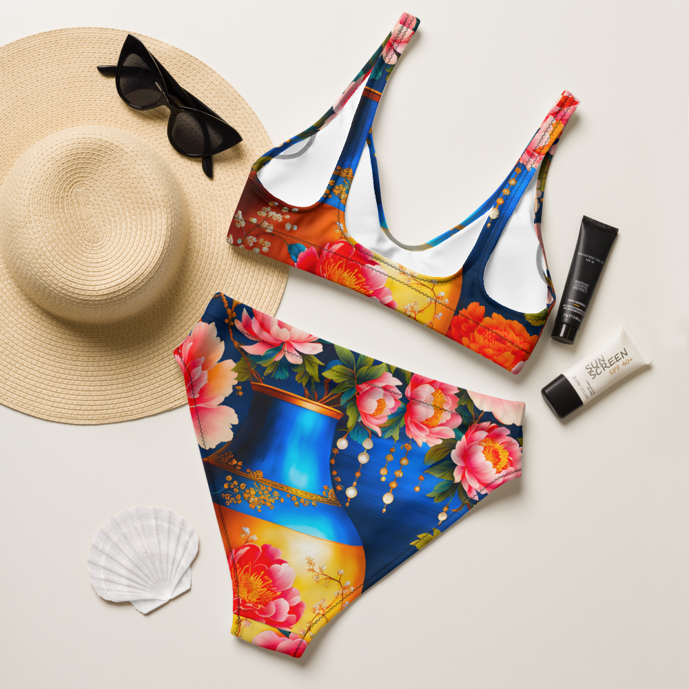 Recycled high-waisted bikini