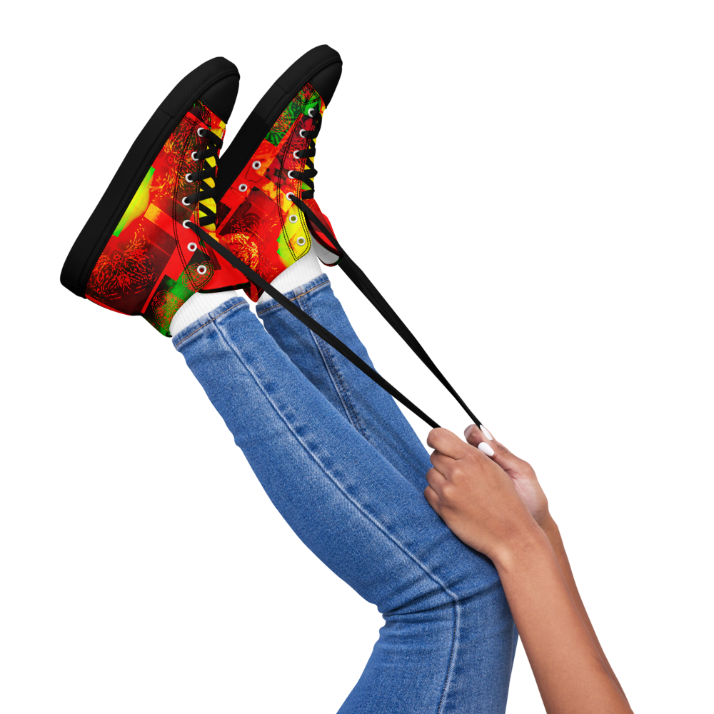 Women’s high top canvas shoes