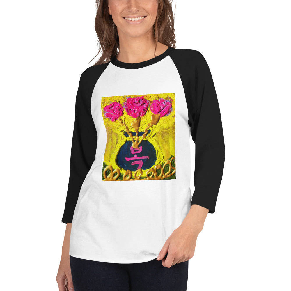 3/4 sleeve raglan shirt
