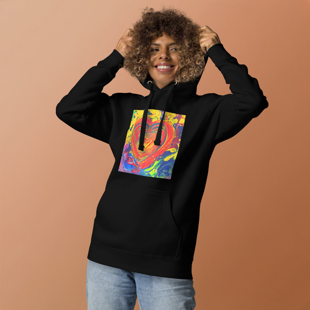 Only Love, Only 사랑 : Unisex Hoodie(Channeled abstract art)