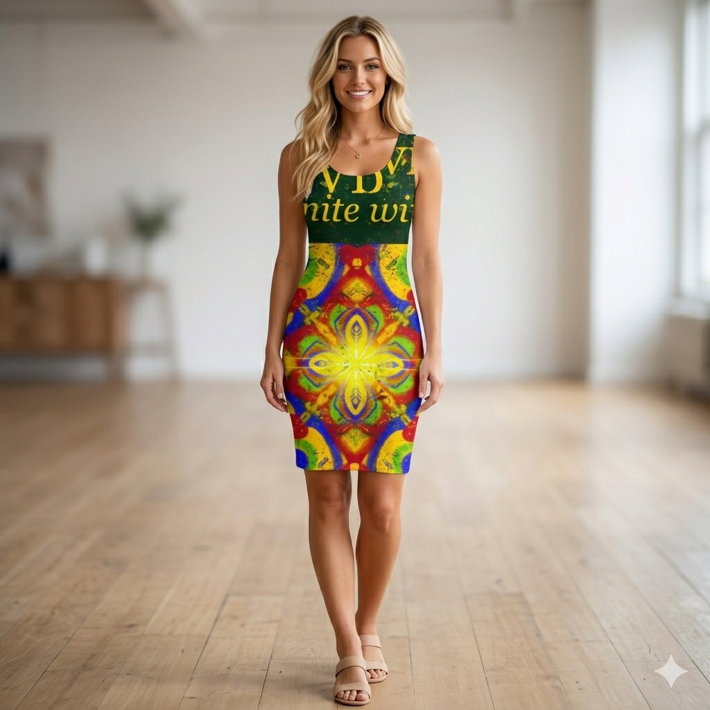 I am Abundant , Infinite Within: Cotton bodycon dress