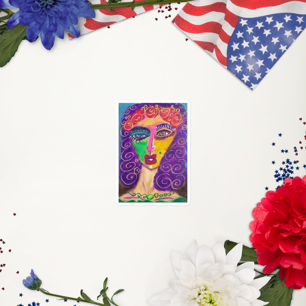 'Radiant Soul ' Original Channeled Art Oil Pastel sticker