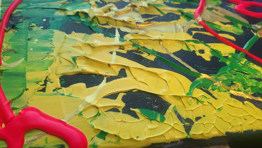The Sacred  Flow: Vibrant Pulse of Gold