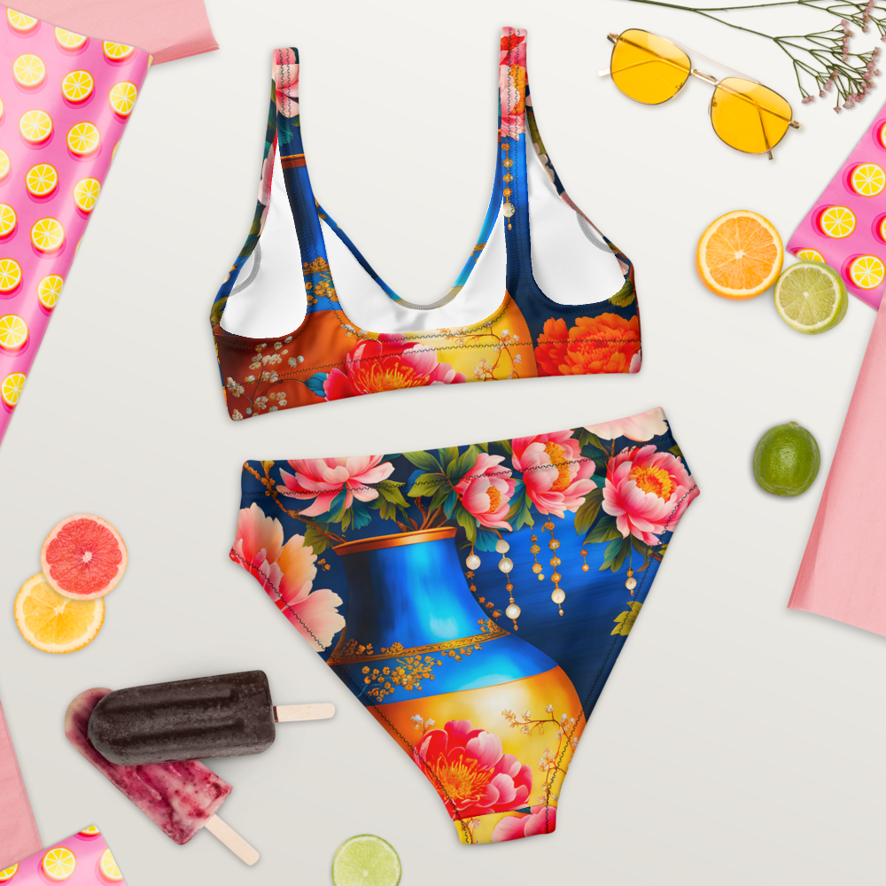 Recycled high-waisted bikini