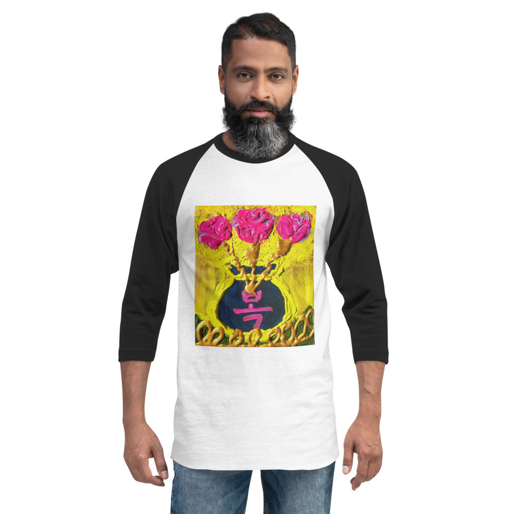 3/4 sleeve raglan shirt