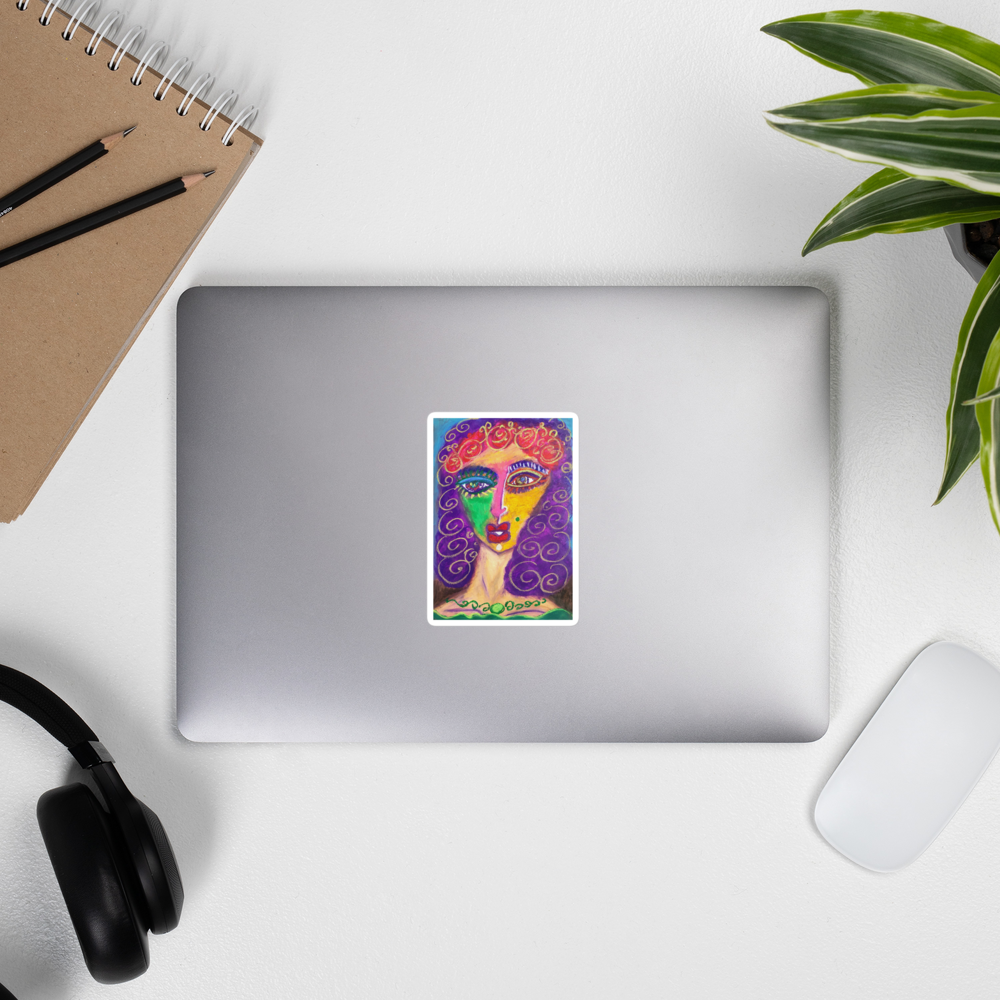 'Radiant Soul ' Original Channeled Art Oil Pastel sticker