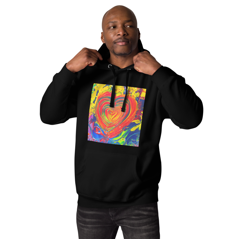 Only Love, Only 사랑 : Unisex Hoodie(Channeled abstract art)